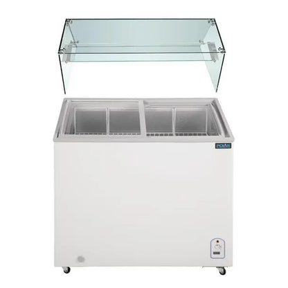 Polar G Series Display Chest Freezer 200Ltr with Glass Surround FL991-A Mattys