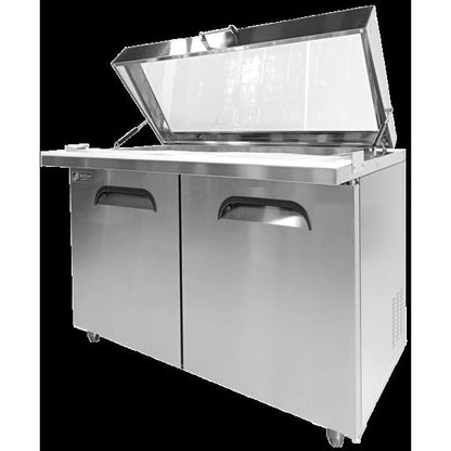 Megatop FMU-48GL Glass Lid Prep Table Mattys