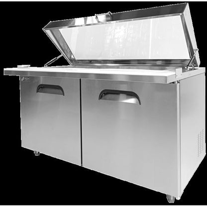 Megatop FMU-60GL Glass Lid Prep Table Mattys