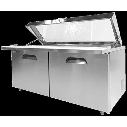 Megatop FMU-72GL Glass Lid Prep Table Mattys
