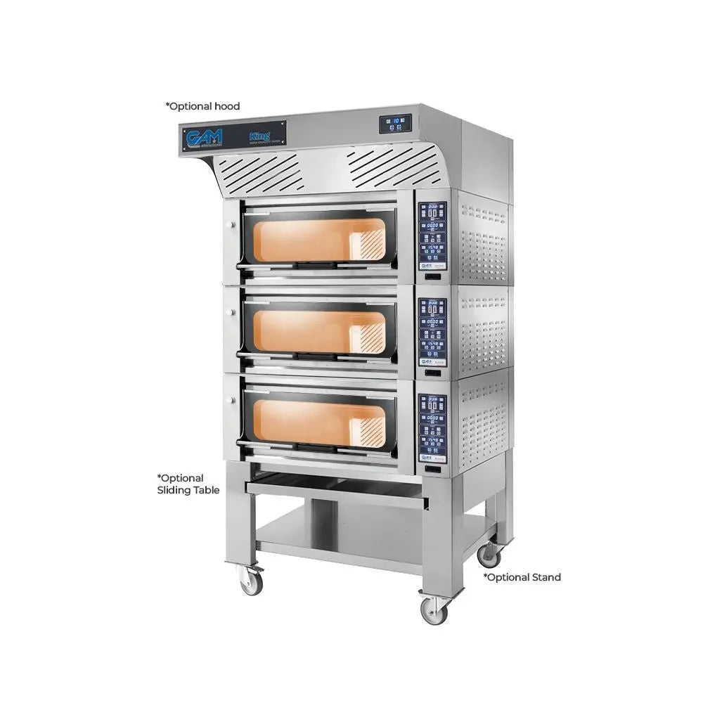 GAM Azzurro Bakery 2 - 3 Triple Deck Bakery Oven 2 + 2 + 2 Tray (400 X 600) Capacity - FORABAK2TR400-3 Mattys