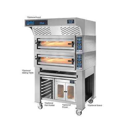 GAM King 9+9 Electric Double Deck Pizza Oven 9 + 9 Pizza Capacity - FORKING9TR400TOP-2 Mattys