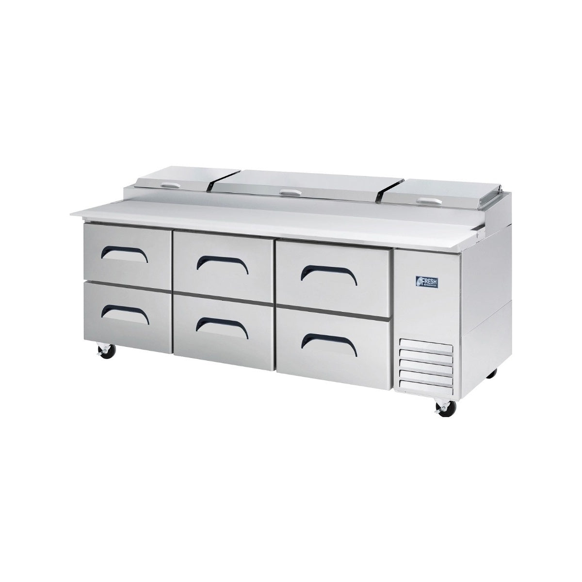Fresh FPT-93-D4 ‚Äì Pizza Prep Table Mixed Door 4 Drawer 2370mm Wide Mattys