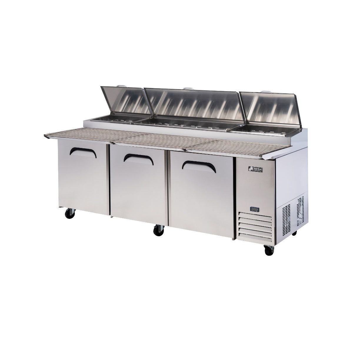 Fresh FPT-93G ‚Äì Pizza Prep Table 3 Door 2370mm Wide Mattys