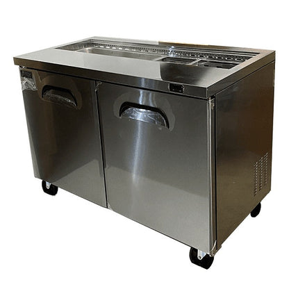 FRESH 2 DOOR SLIDE PREP TABLE FRIDGE - FST-48 Mattys