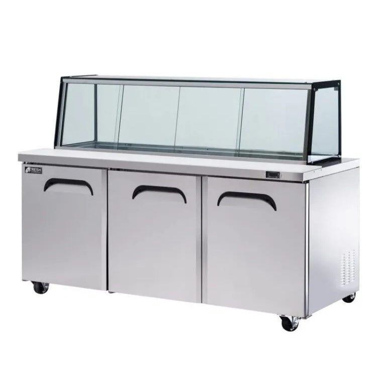 FRESH GLASS CANOPY SALAD & NOODLE BAR FRIDGE 3 DOORS - FSU-72GC Mattys
