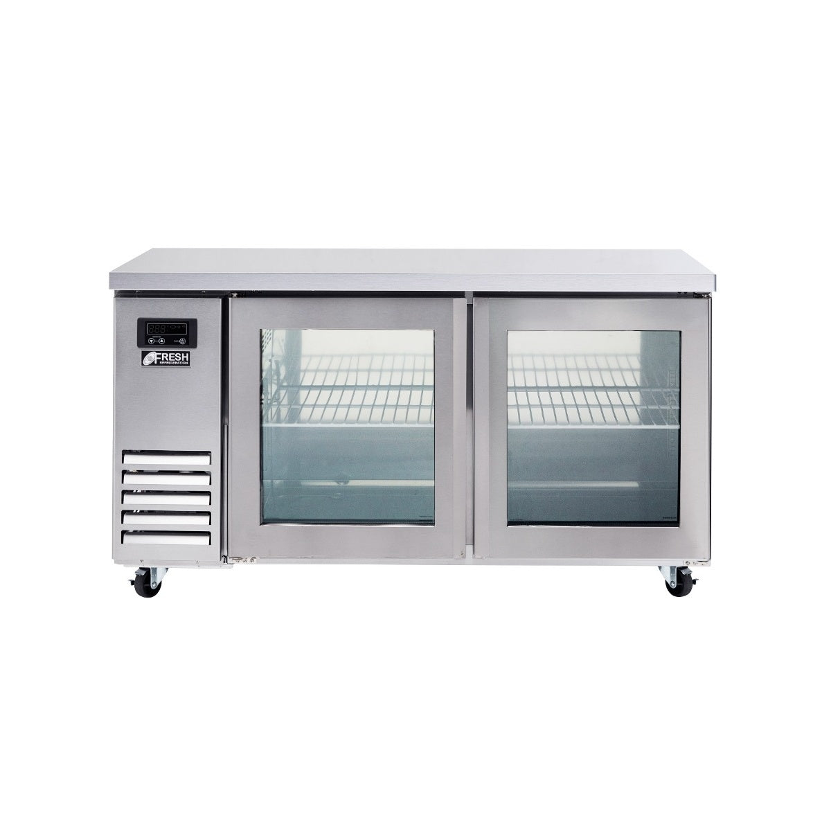 Fresh FT-1500RG – Glass Two Door Underbench Fridge 1500mm Wide Mattys