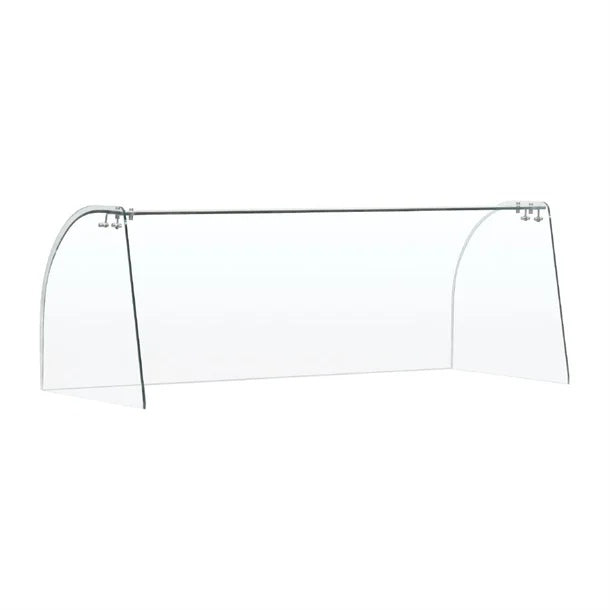 Food Displays Polar Curved Glass Sneeze Guard Assembly - FT282 Mattys