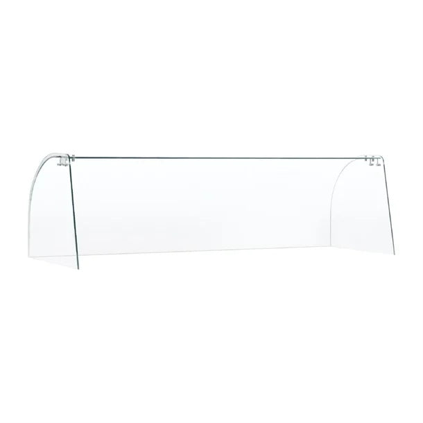 Food Displays Polar Curved Glass Sneeze Guard Assembly - FT284 Mattys