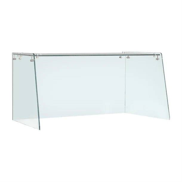 Food Displays Polar Straight Glass Sneeze Guard Assembly for 2 Door Counter - FT367 Mattys