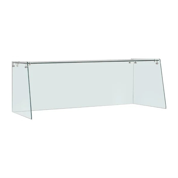 Food Displays Polar Straight Glass Sneeze Guard Assembly for 3 Door Counter - FT368 Mattys