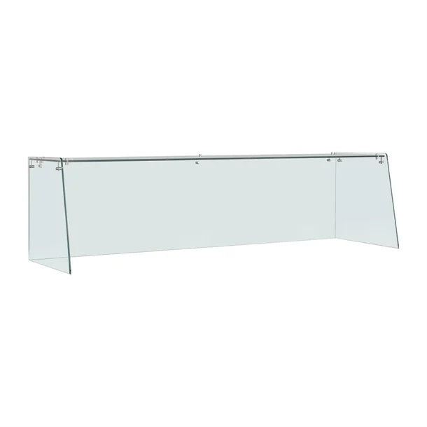 Food Displays Polar Straight Glass Sneeze Guard Assembly for 4 Door Counter - FT369 Mattys