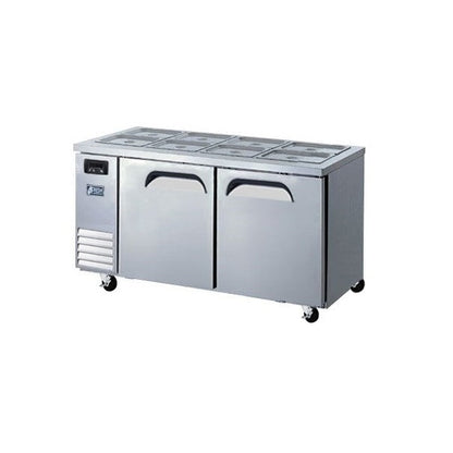Refrigeration Fresh Open Air Salad Table Two Door 1500mm Wide 336L - FTTB-1500R Mattys