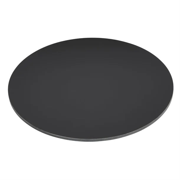 Bolero Matte Black Round Outdoor Table Top 600mm FU531 Mattys