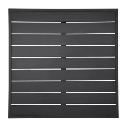 Bolero Aluminium Square Table Top Black 700mm FW599 Mattys