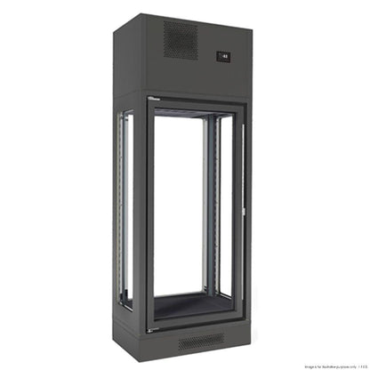 F.E.D. FWC-2601-1WB Fagor Single Zone 1 Door Black Wall-Mounted Wine Cellar Mattys