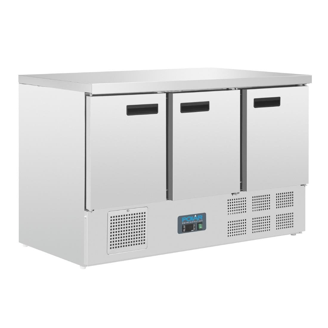 Polar G-Series 3 Door Counter Fridge 368Ltr G622-A Mattys