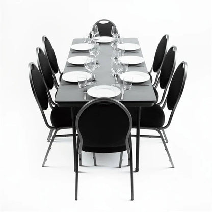 Cleaning Products Bolero ABS Folding Banquet Rectangular Table 6ft Grey - GC596 Bolero