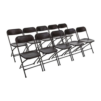 Bolero PP Folding Chairs Black (Pack of 10) GD386 Mattys