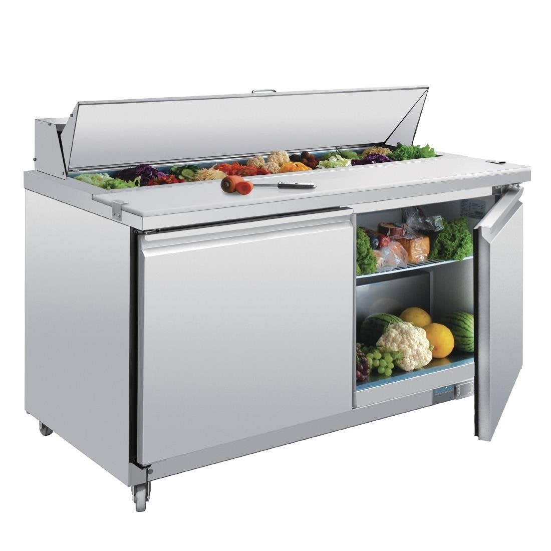 Polar U-Series 2 Door Prep Counter Fridge 527Ltr - GD883-A Mattys