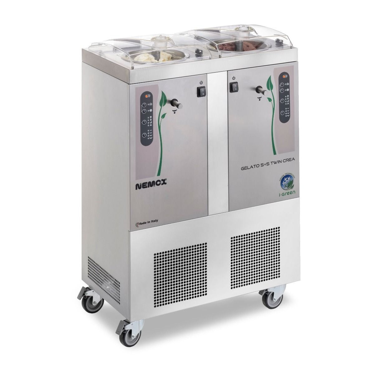 Nemox GELATO 5+5K TWIN CREA I-GREEN Double Freestanding Ice Cream Machine - 5 + 5K TWIN CREA I-GREEN