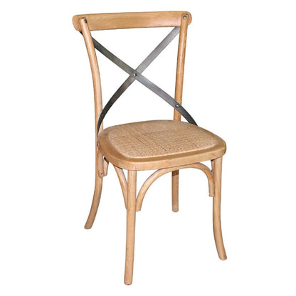 Shelving Bolero Natural Wooden Dining Chairs with Backrest (Pack of 2) - GG656 Bolero