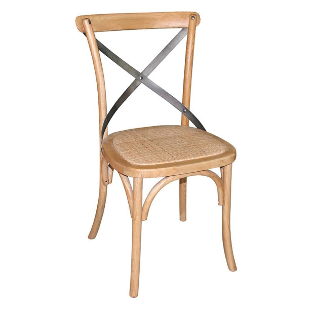 Shelving Bolero Natural Wooden Dining Chairs with Backrest (Pack of 2) - GG656 Bolero