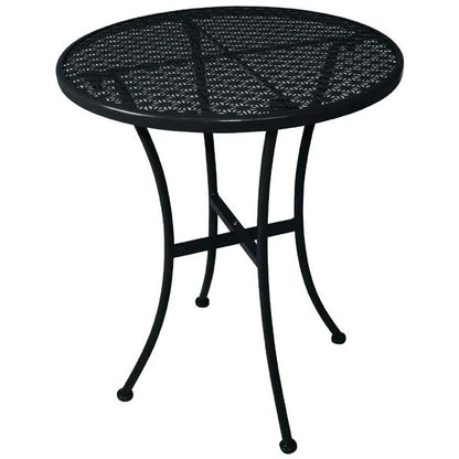 Bolero Black Steel Patterned Round Bistro Table Black 600mm GG705 Mattys
