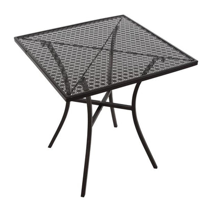 Bolero Black Steel Patterned Bistro Table 700mm Square GG706 Mattys