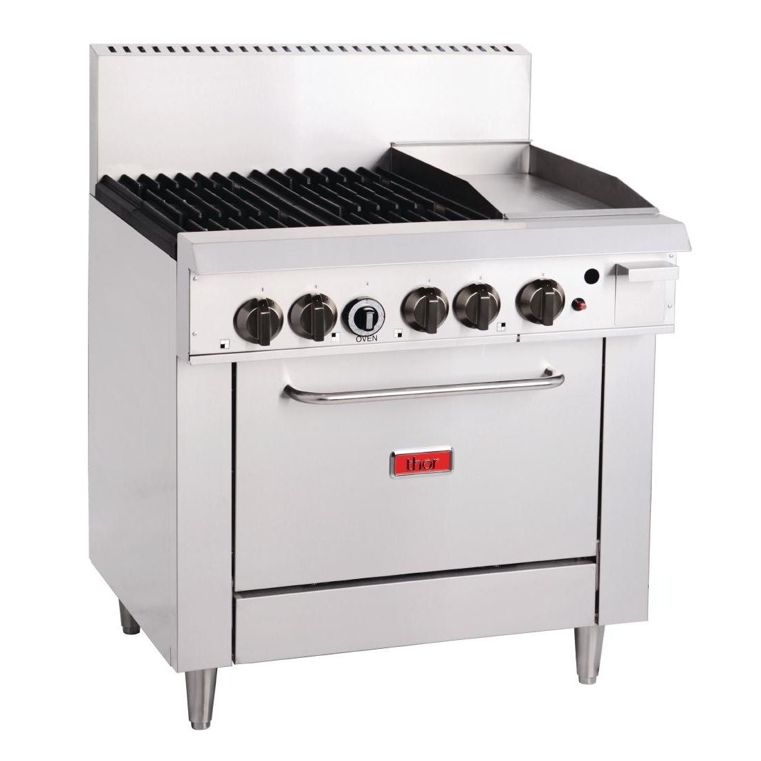 Thor 4 Burner Oven with 12" Griddle with flame failure - NG TR-4F-G12F NG GH102-N Mattys