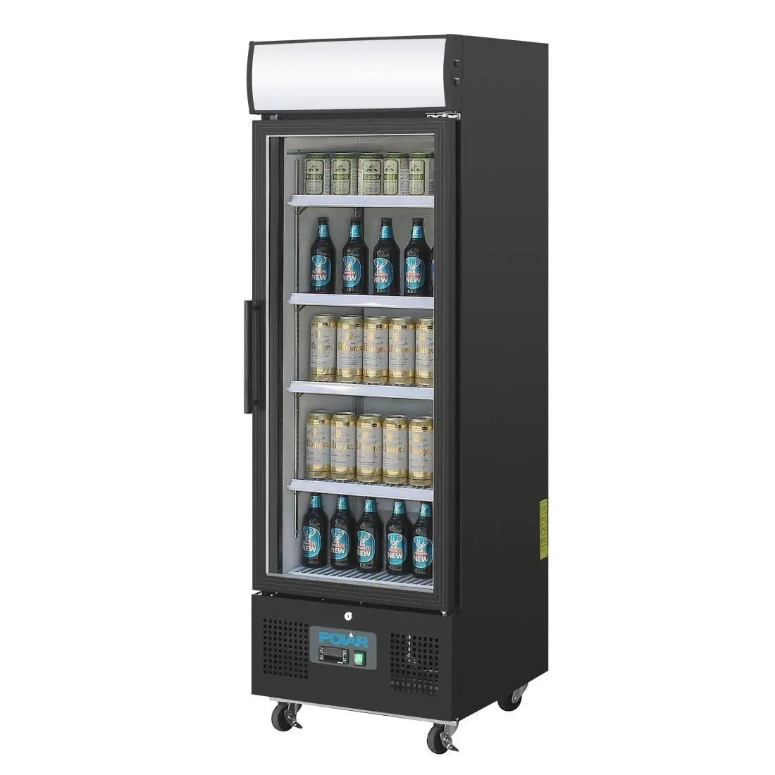Polar G-Series Upright Display Fridge 218Ltr Black GH426-A Mattys