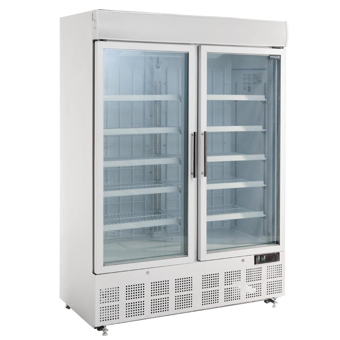 Polar G-Series 2 Door Upright Display Freezer 920Ltr White - GH507-A Mattys