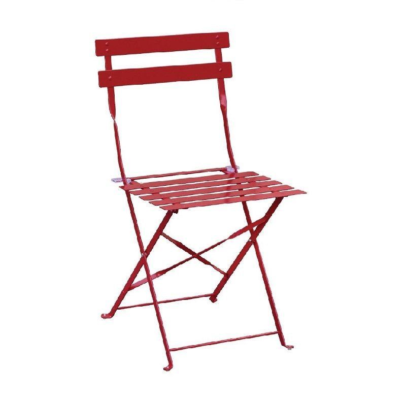 FLAG - Furniture/chairs Bolero Red Pavement Style Steel Folding Chairs (Pack of 2) - GH555 Mattys