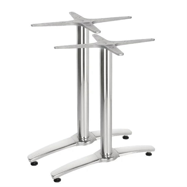 Bolero Aluminium Twin Leg Table Base GH985 Mattys