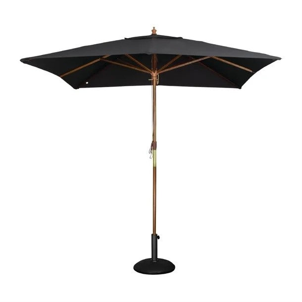 Bolero Black Square 2500mm Pulley Parasol GH990 Mattys
