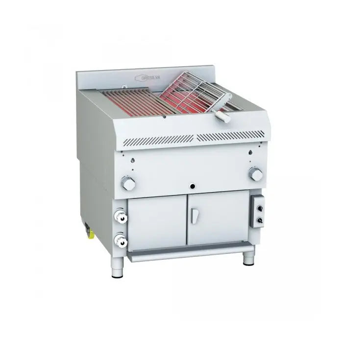 Gresilva GHPI R2/800 Direct Heat Combintaion Gas Grill |Rotating Grill With Auto-Feed Waterbath - Grill Area 622mm X 737mm Mattys