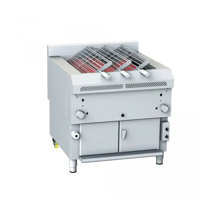 Gresilva GHPI R3/850 Direct Heat Rotating Gas Triple Split Grill With Auto-Feed Waterbath - Grill Area 650mm W X 740mm D Mattys