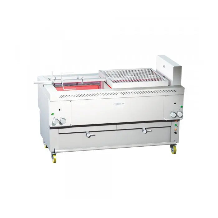 Gresilva GHPI R4/1700M Direct Heat Mega Multifuction Rotating Gas Grill With Auto-Feed Waterbath - Grill Area 1496mm X 607mm Mattys