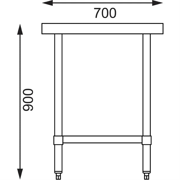 Shelving Vogue Stainless Steel Prep Table 1500mm - GJ503 Vogue