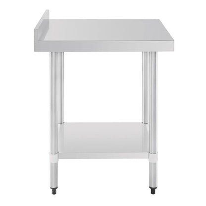 Shelving Vogue Stainless Steel Table with Splashback 600mm - GJ505 Vogue