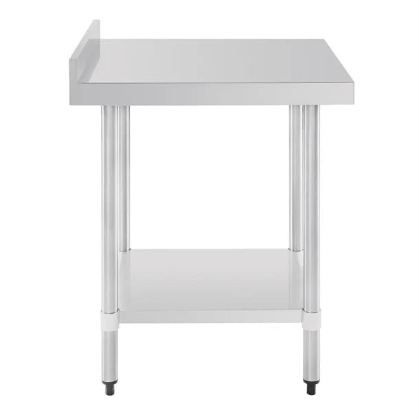 Shelving Vogue Stainless Steel Table with Splashback 600mm - GJ505 Vogue
