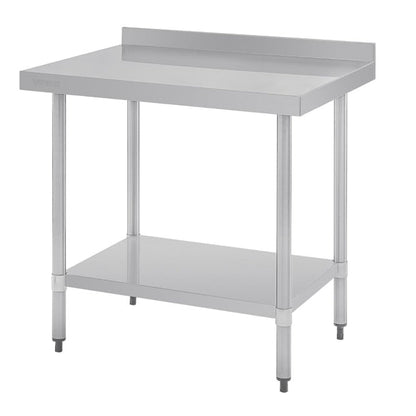 Shelving Vogue Stainless Steel Table with Splashback 900mm - GJ506 Vogue
