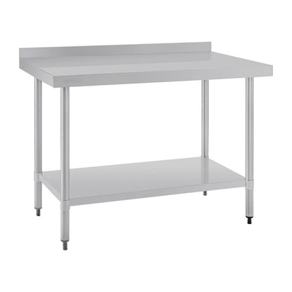 Shelving Vogue Stainless Steel Table with Splashback 1200mm - GJ507 Vogue