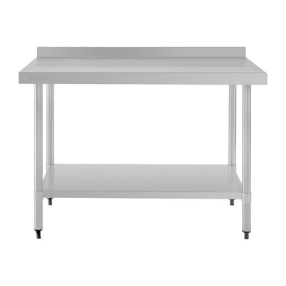 Shelving Vogue Stainless Steel Table with Splashback 1200mm - GJ507 Vogue