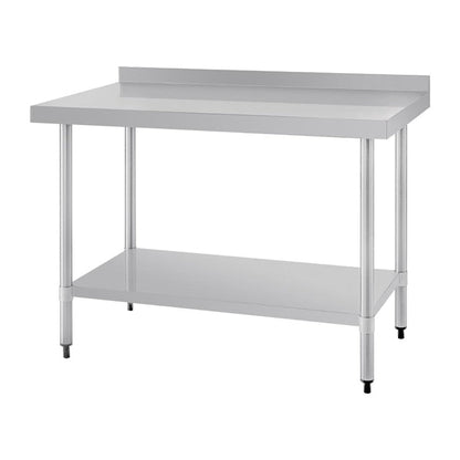 Shelving Vogue Stainless Steel Table with Splashback 1200mm - GJ507 Vogue