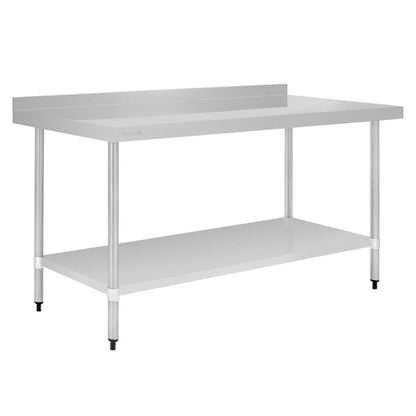 Shelving Vogue Stainless Steel Table with Splashback 1800mm - GJ509 Vogue