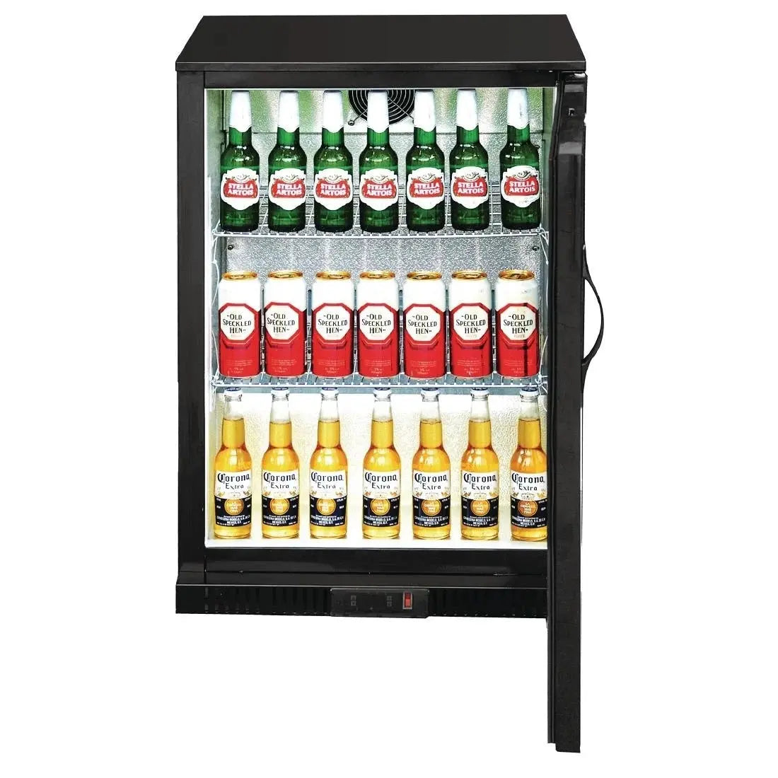 Polar G-Series 900mm Single Solid Door Back Bar Cooler in Black 138Ltr GL015-A Mattys