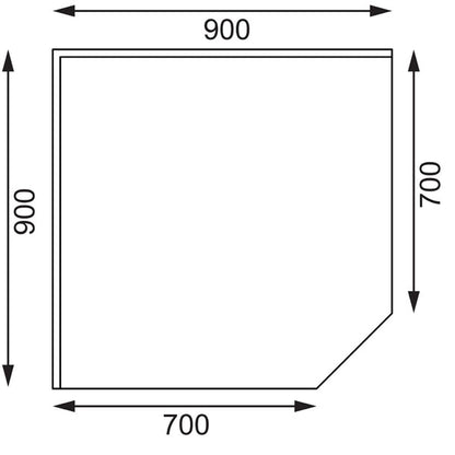 Shelving Vogue Stainless Steel Corner Table 700mm - GL278 Vogue