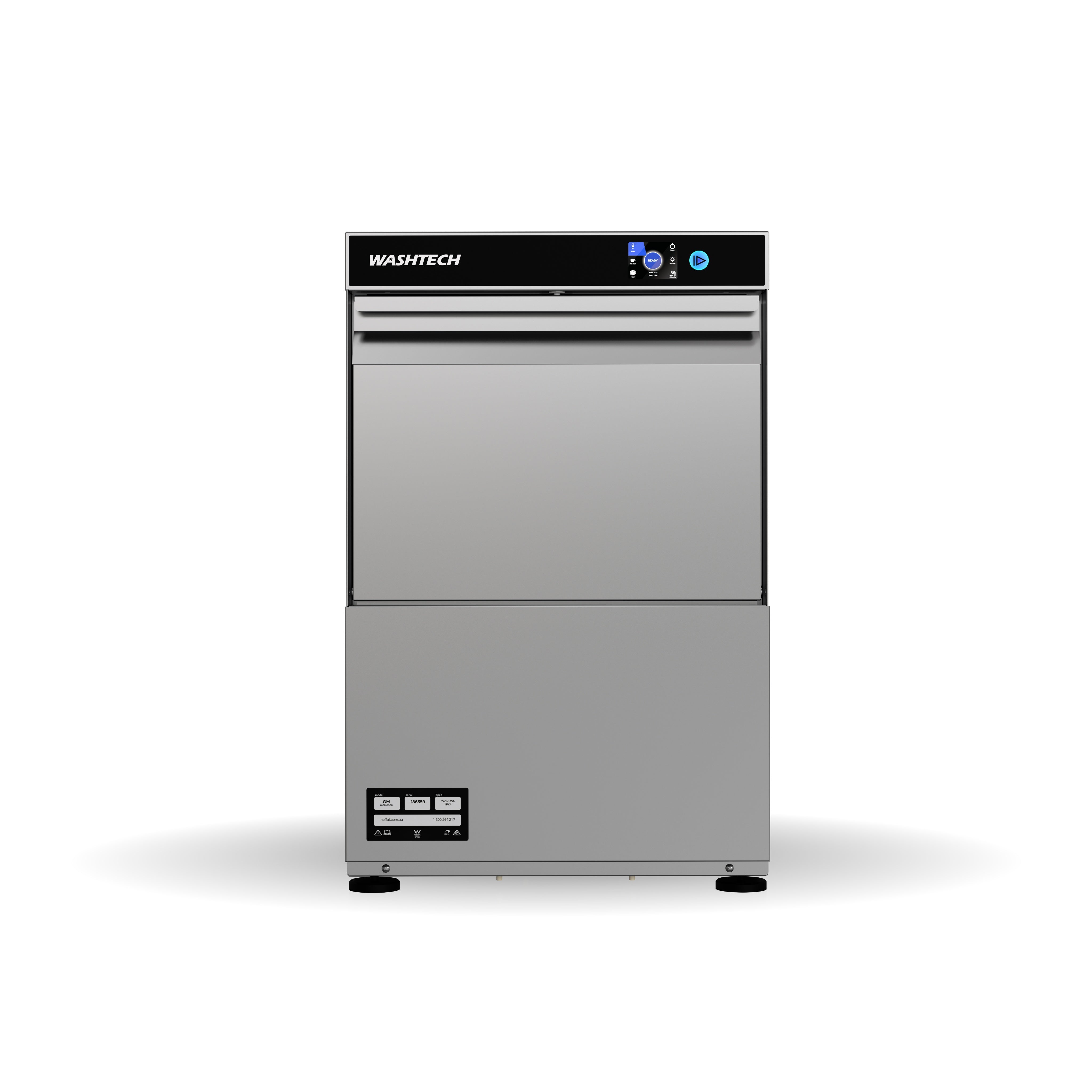 Washtech Professional Compact Undercounter Glasswasher 450mm Rack GM