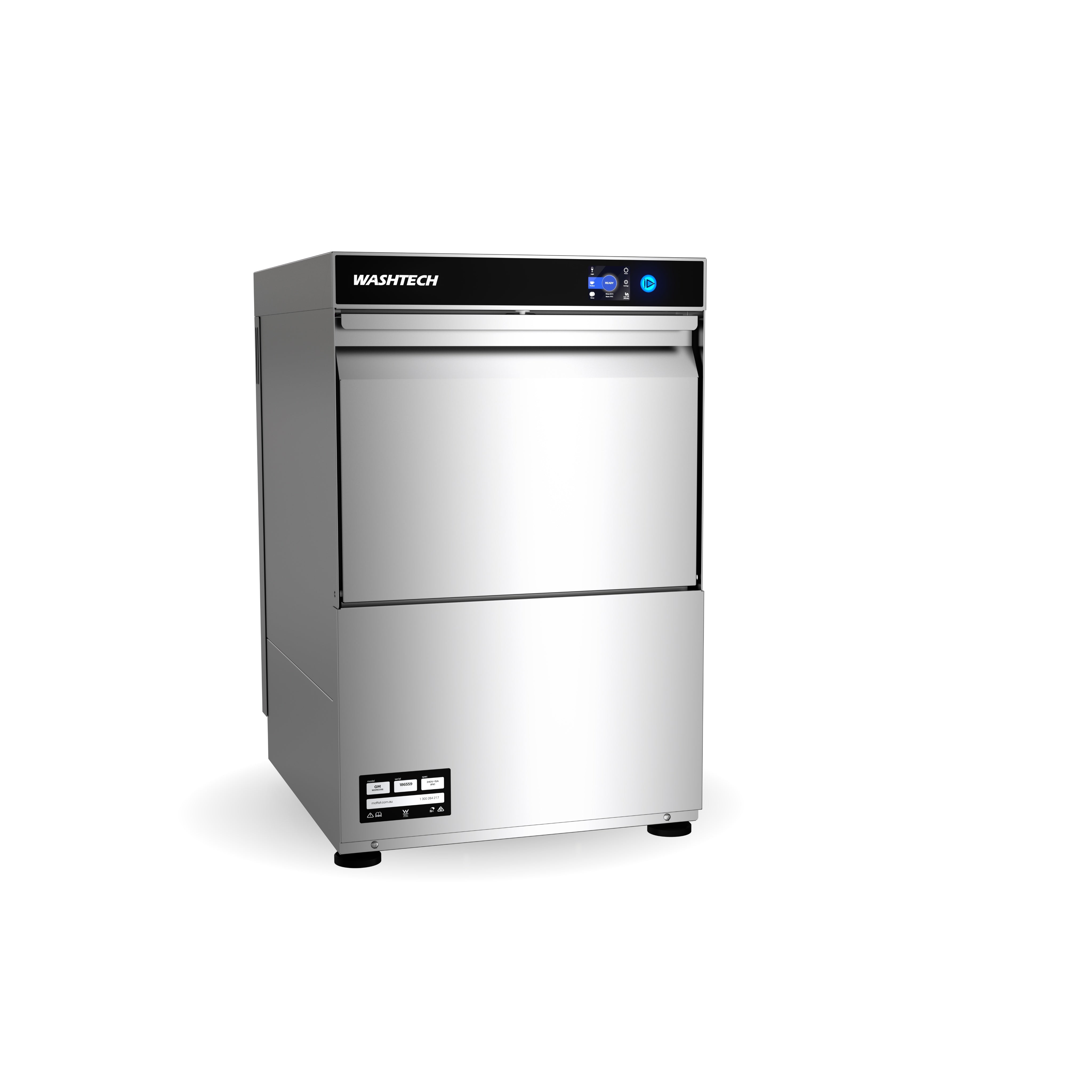 Washtech Professional Compact Undercounter Glasswasher 450mm Rack GM